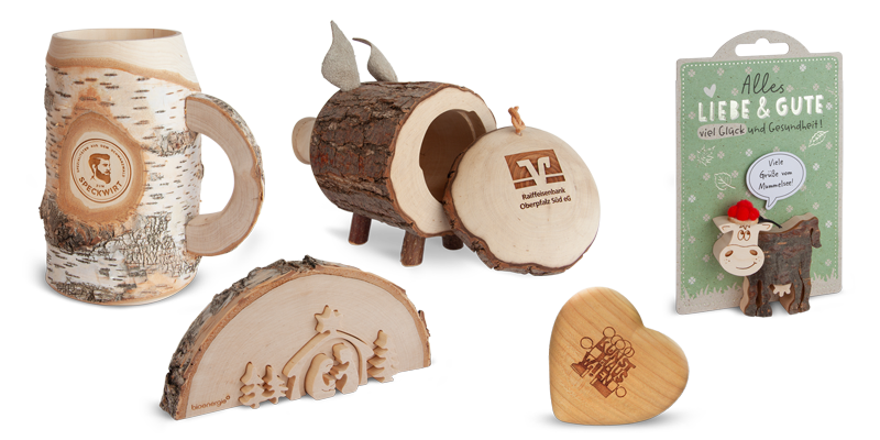 Ihr Waldfabrik Unikat aus Holz - natürliche Werbeartikel und Kundengeschenke mit Charakter