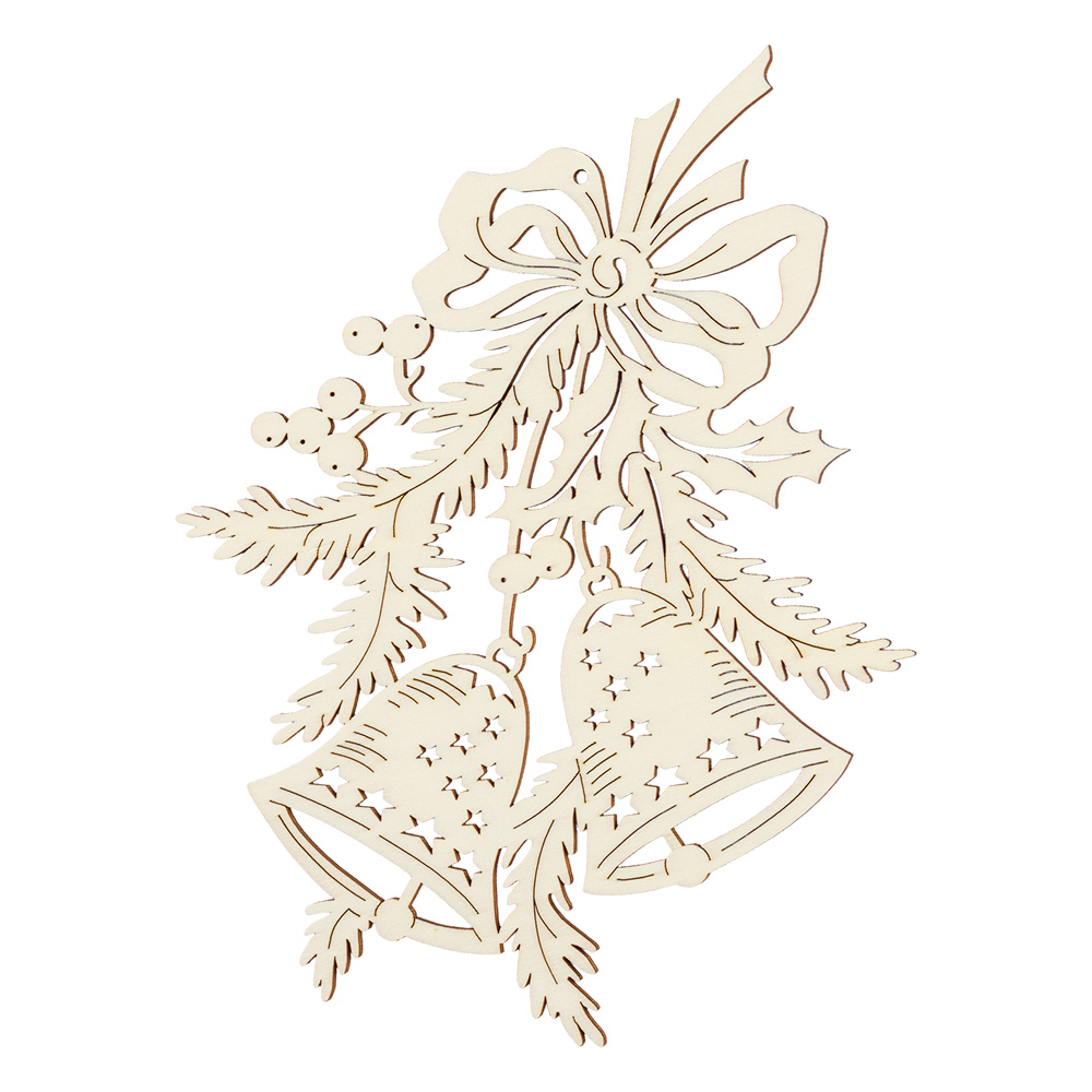 Fensterbild: Zweig mit 2 Glocken Fensterbild: Zweig mit 2 Glocken