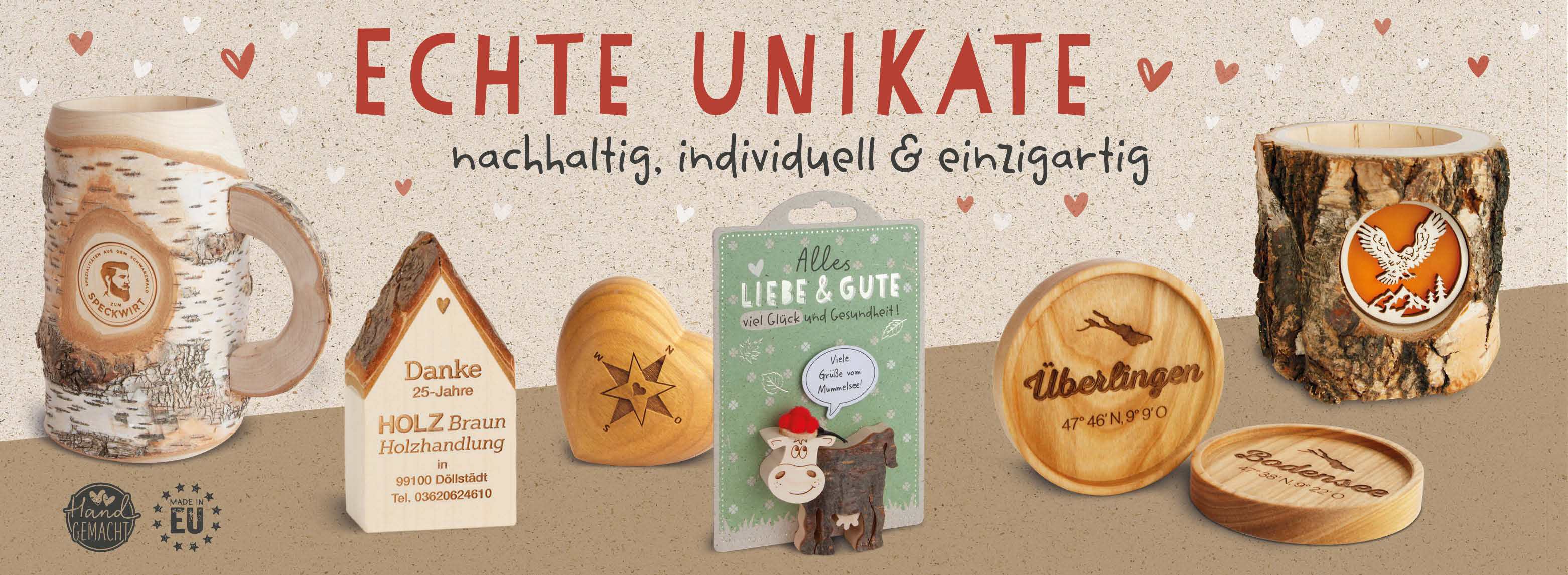 Ihr Waldfabrik Unikat aus Holz - natürliche Werbeartikel und Kundengeschenke mit Charakter