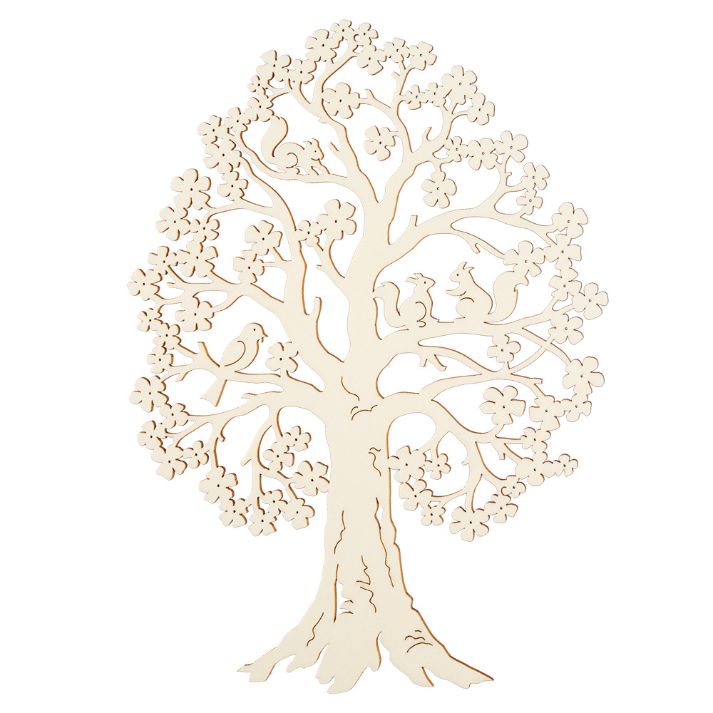 Fensterbild: Baum mit Eichhörnchen Fensterbild: Baum mit Eichhörnchen