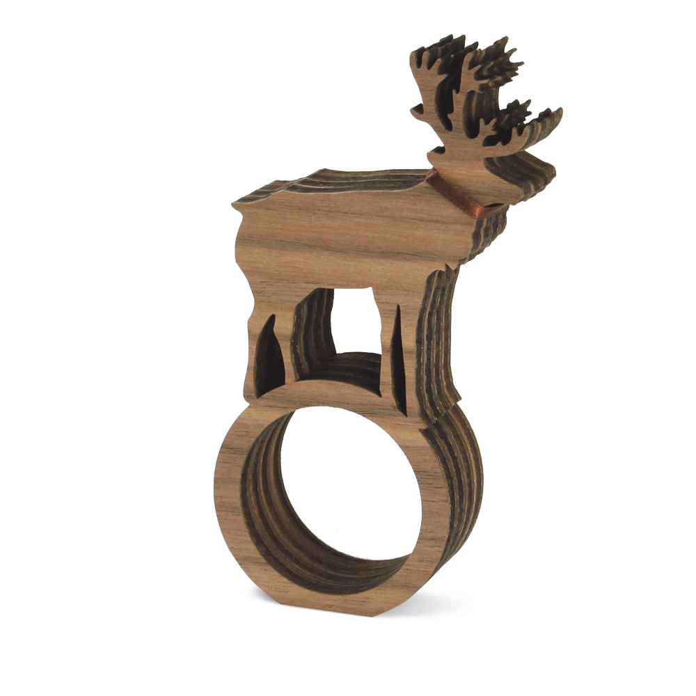 Set Servietten-Ringe 4-tlg.: Hirsch Set Servietten-Ringe 4-tlg.: Hirsch