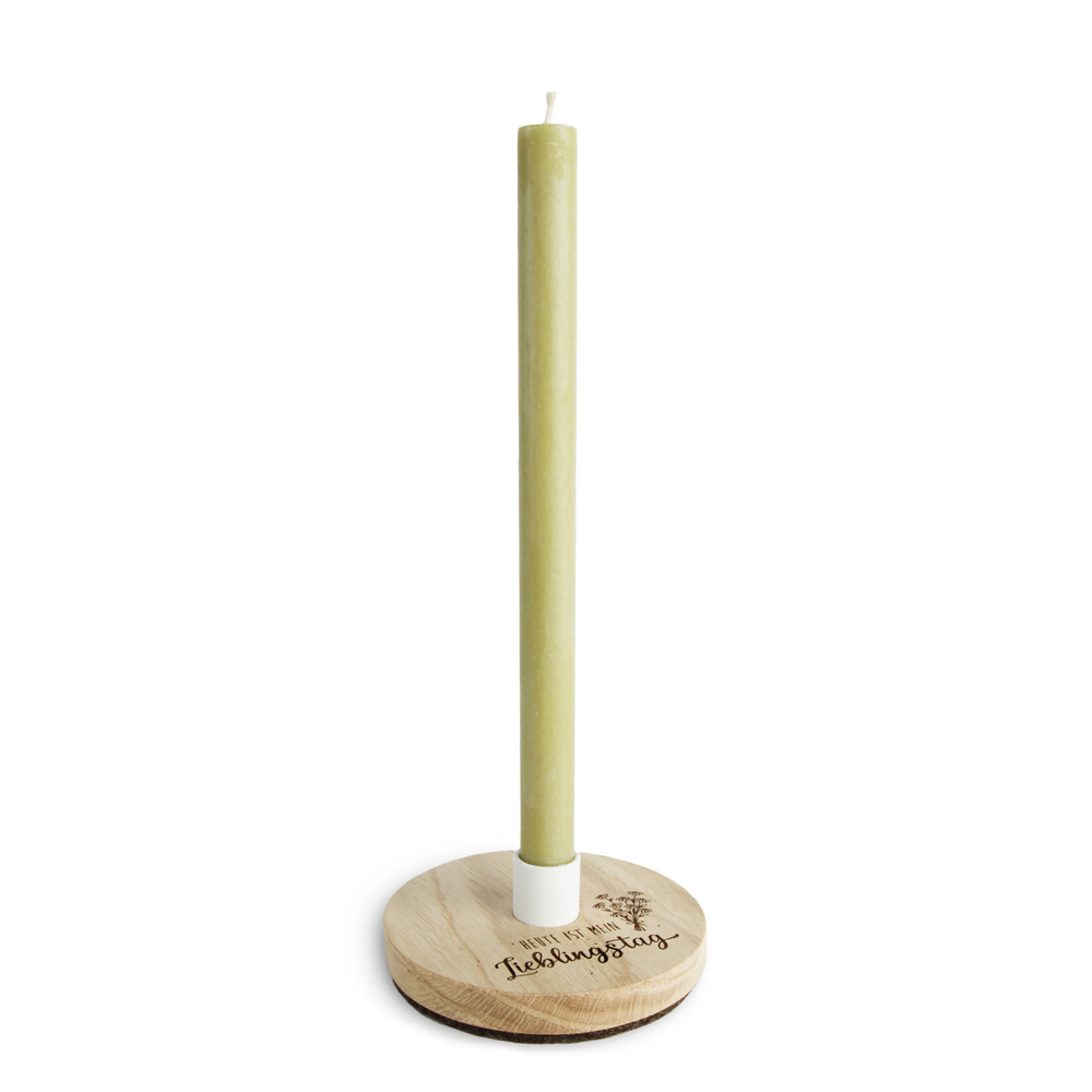 Kerzenhalter mit Gravur: "Heute ist mein..."