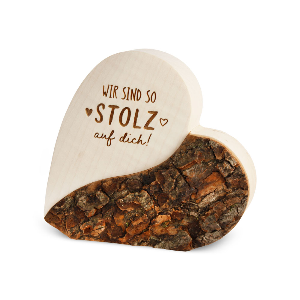 Rindenherz Yin-Yang Gr. 2: "Wir sind so stolz..."