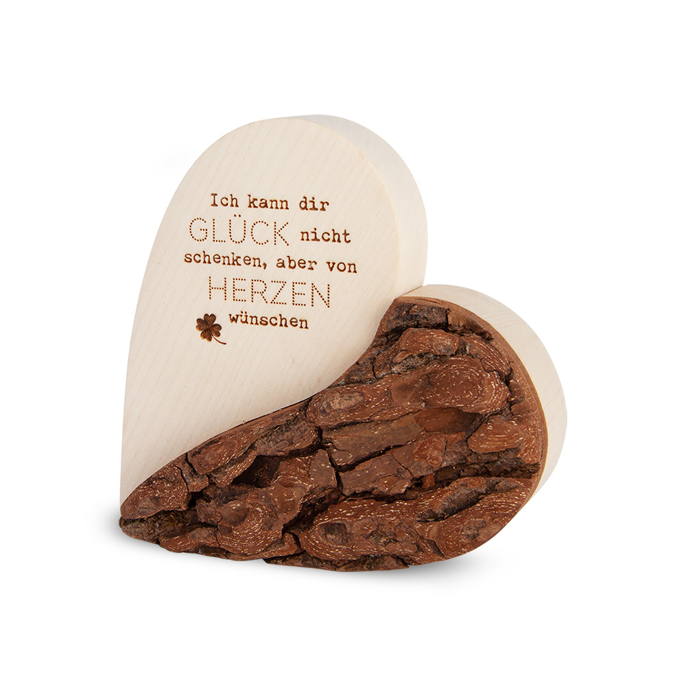 Rindenherz Yin-Yang Gr. 2: "Ich kann dir Glück..." Rindenherz Yin-Yang Gr. 2: "Ich kann dir Glück..."