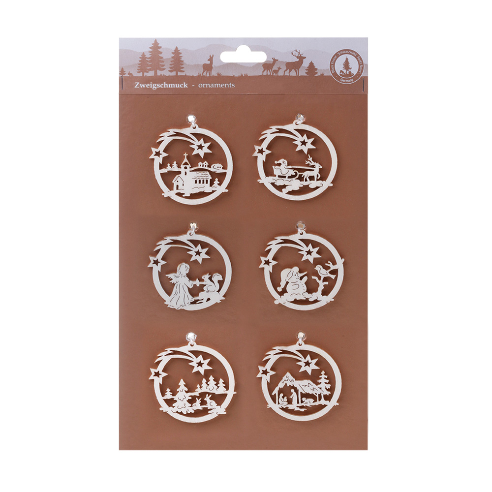 Zweigschmuck Set-Nr. 34 mini: Kreis / Komet Zweigschmuck Set-Nr. 34 mini: Kreis / Komet