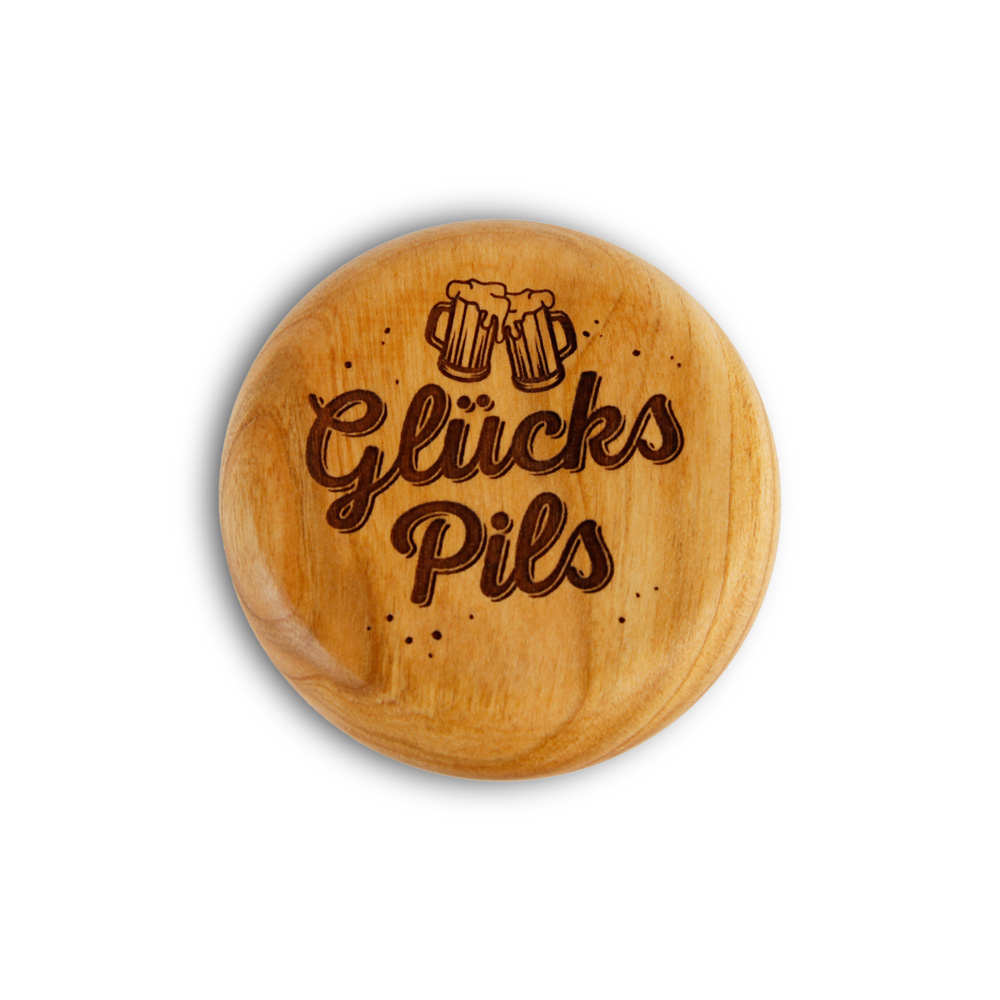 Flaschenöffner, rund "Glücks Pils"