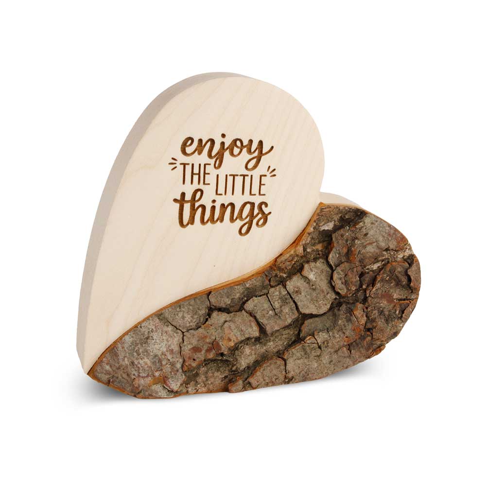 Rindenherz Yin-Yang Gr. 2: "enjoy the little ..."