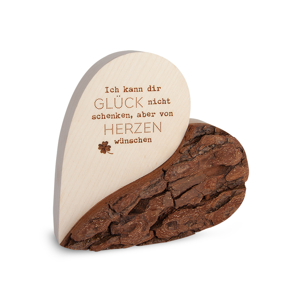 Rindenherz Yin-Yang Gr. 2: "Ich kann dir Glück..." Rindenherz Yin-Yang Gr. 2: "Ich kann dir Glück..."