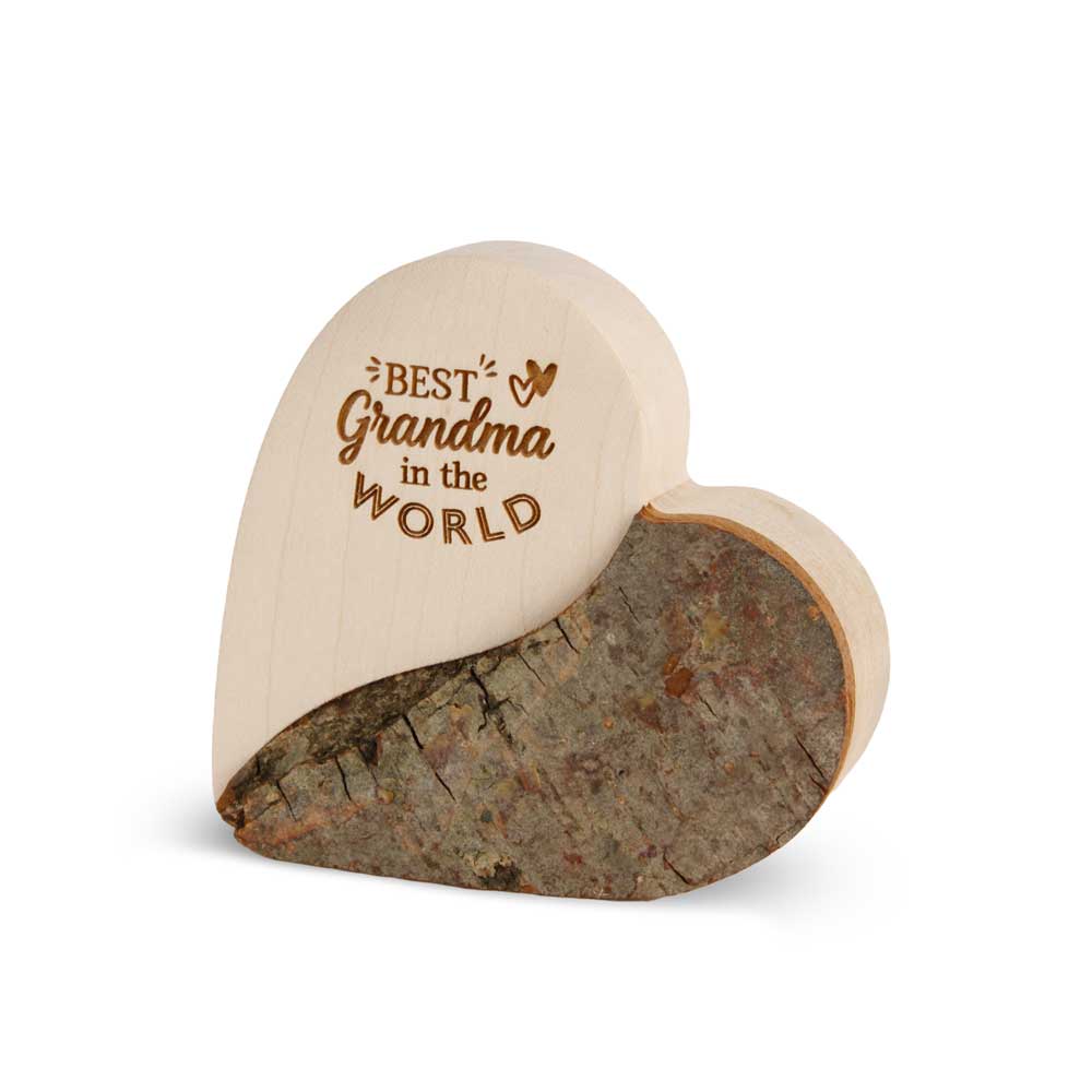 Rindenherz Yin-Yang Gr. 1: "Best Grandma in ..."