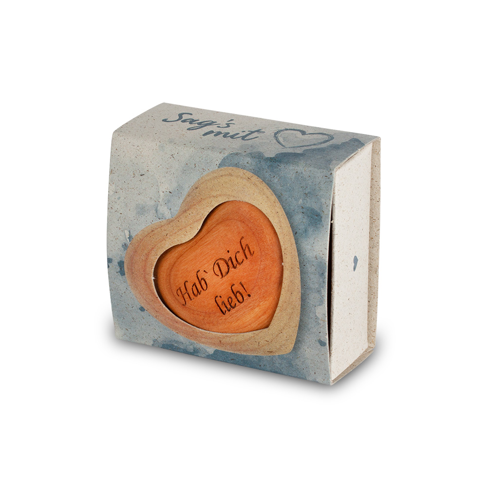 Herz symmetrisch Gr. 1: "Hab' Dich lieb!" Herz symmetrisch Gr. 1: "Hab' Dich lieb!"