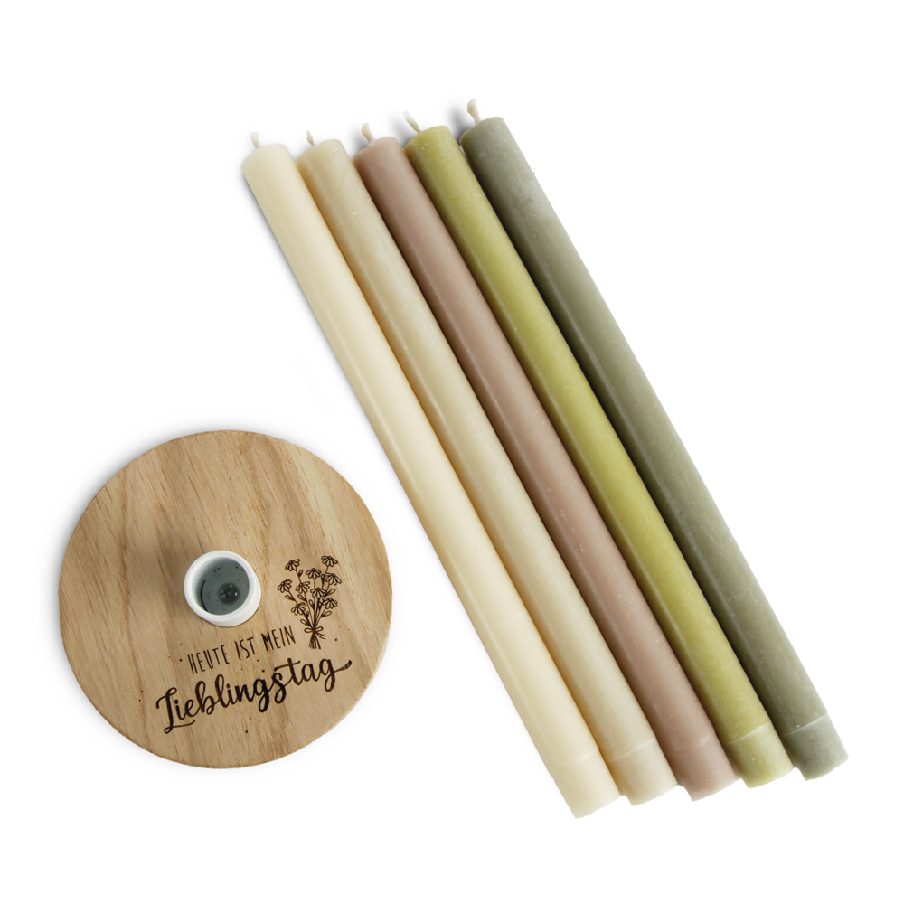 Kerzenhalter mit Gravur: "Heute ist mein..."