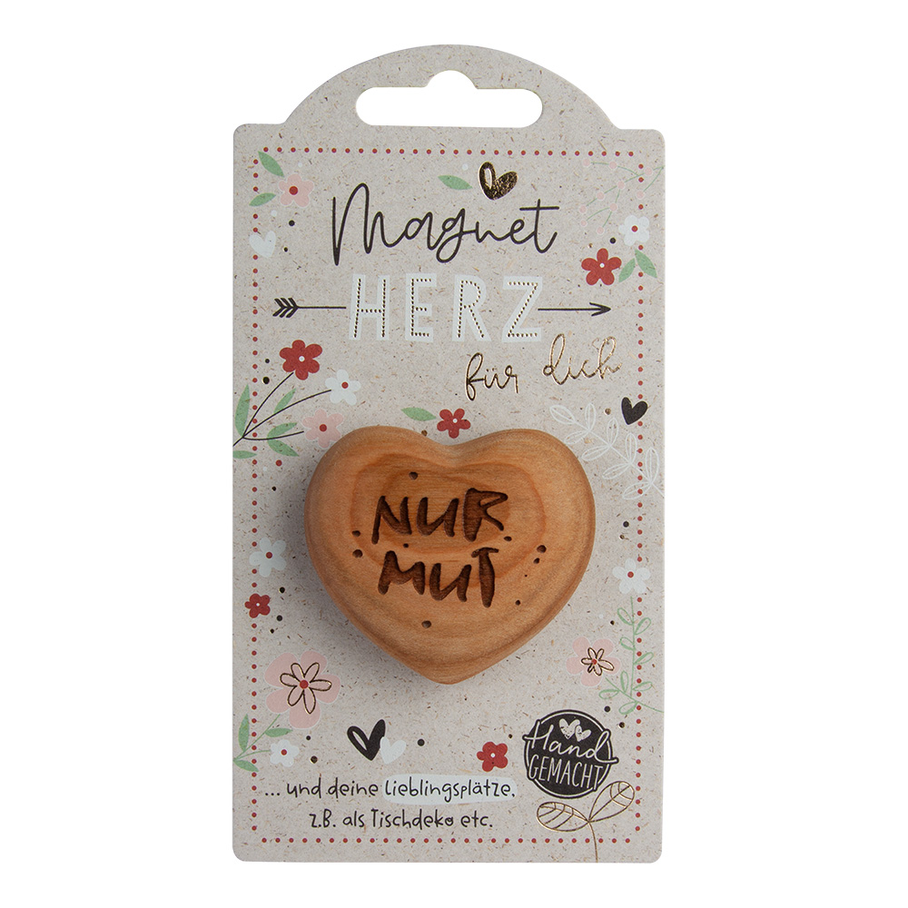 LovelyHearts - mit Magnet: "Nur Mut" LovelyHearts - mit Magnet: "Nur Mut"