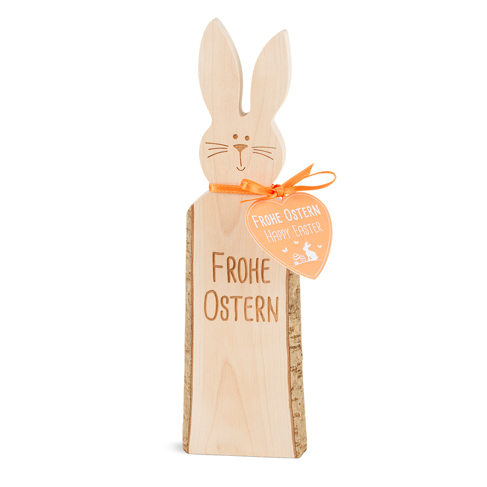 Osterhase mit Gravur "Frohe Ostern" Osterhase mit Gravur "Frohe Ostern"