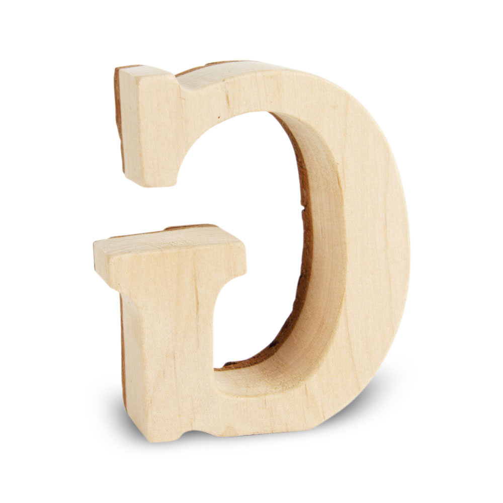 Holzbuchstabe mit Rinde: G Holzbuchstabe mit Rinde: G