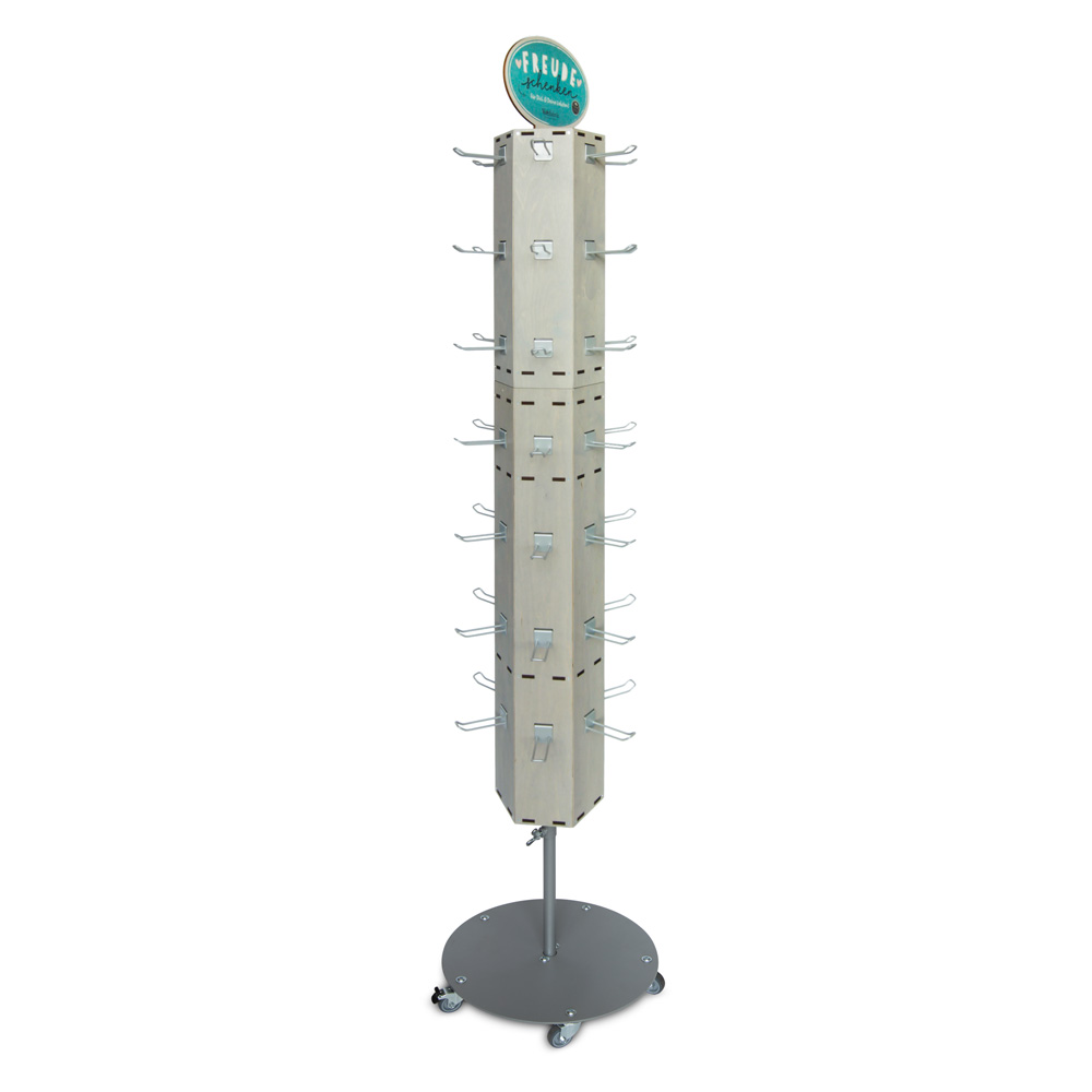 D8 Bodendisplay drehbar, Hexagon, D8-671-2 D8 Bodendisplay drehbar, Hexagon, D8-671-2