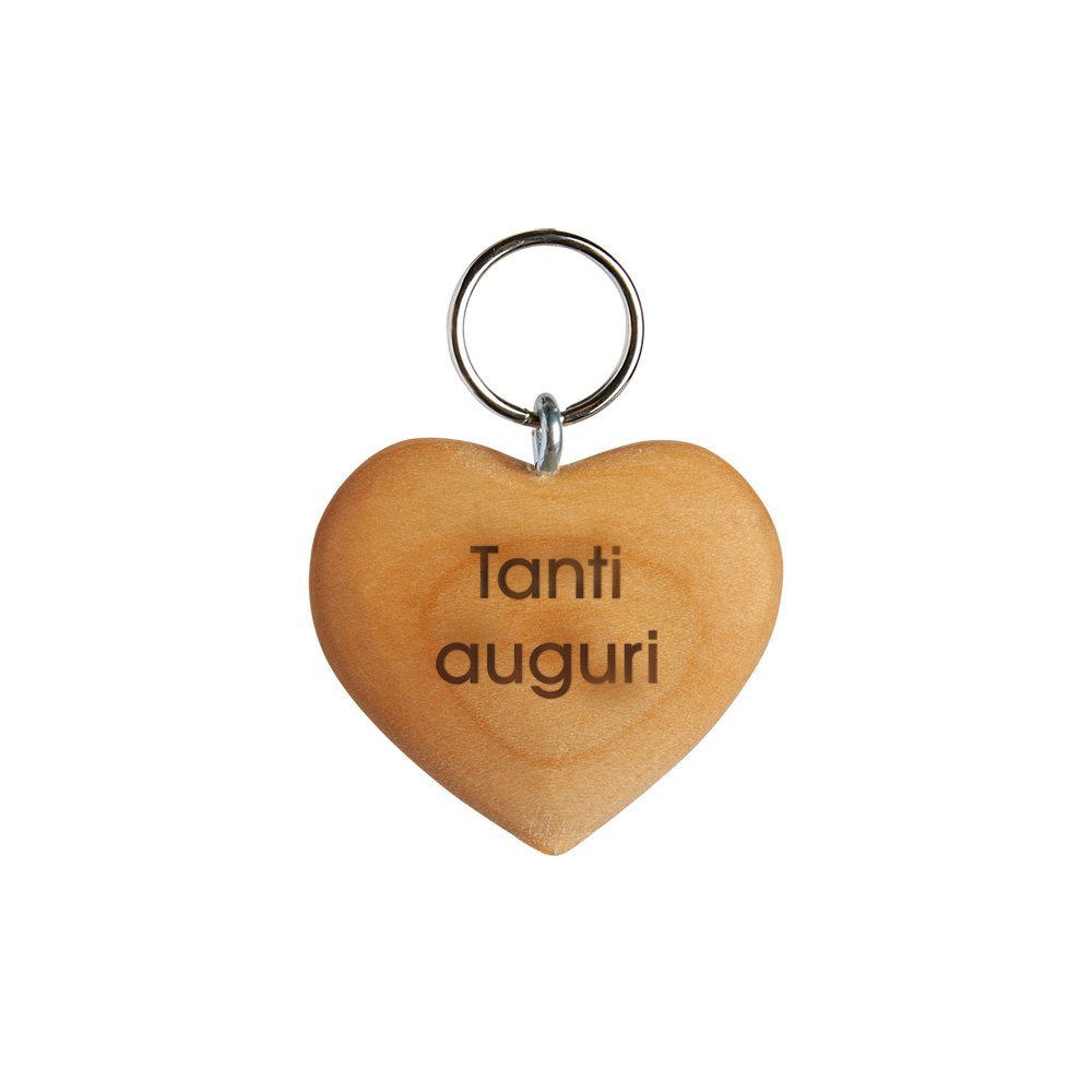 Schlüsselanhänger: Herz flach "TANTI AUGURI" Schlüsselanhänger: Herz flach "TANTI AUGURI"