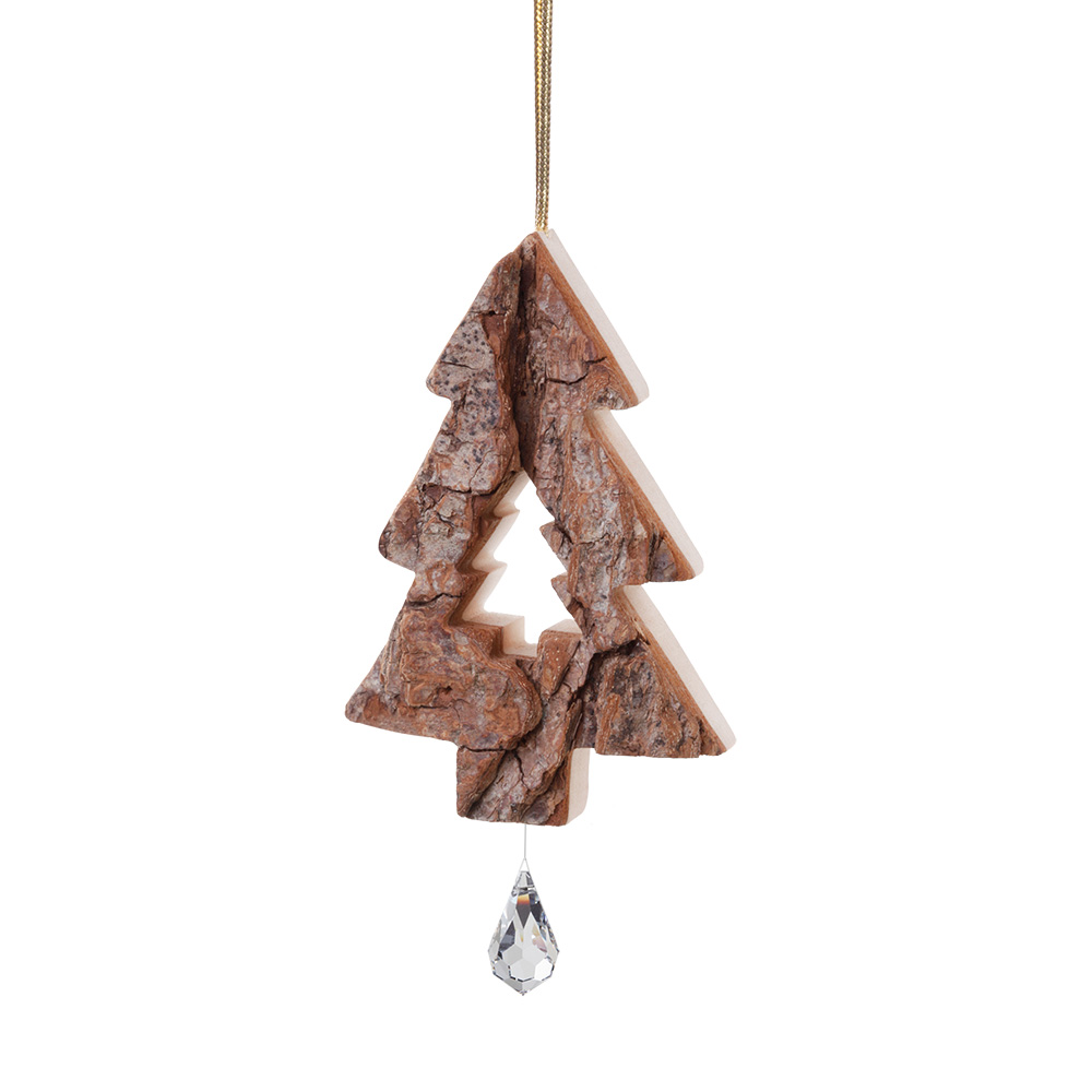 Rindenanhänger Baum mit Kristall Rindenanhänger Baum mit Kristall