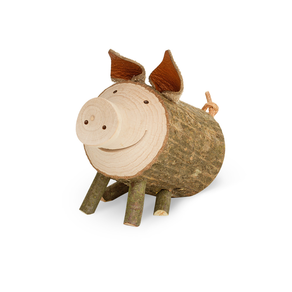 Astholzschwein: Trudie Gr. 3, sitzend Astholzschwein: Trudie Gr. 3, sitzend