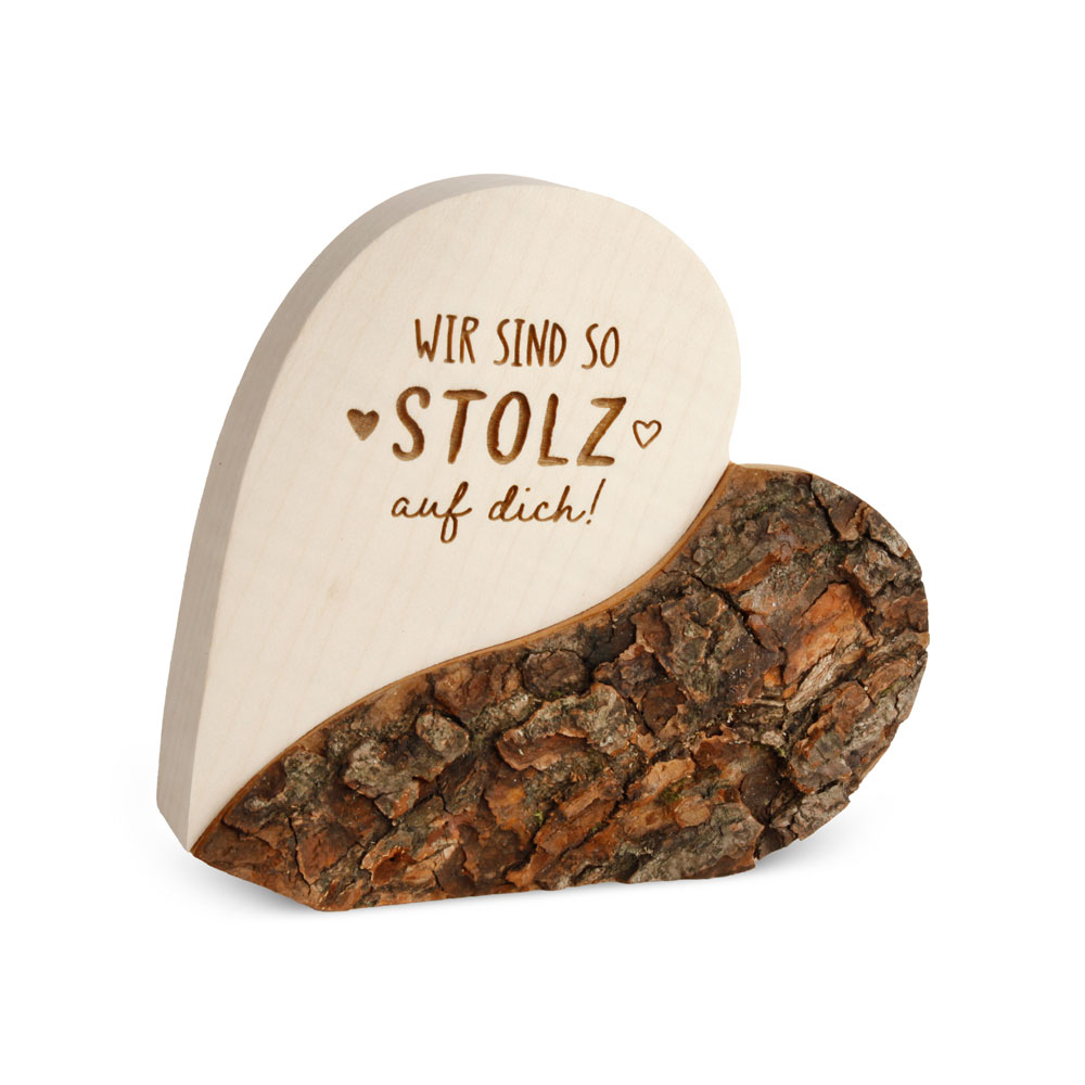 Rindenherz Yin-Yang Gr. 2: "Wir sind so stolz..."