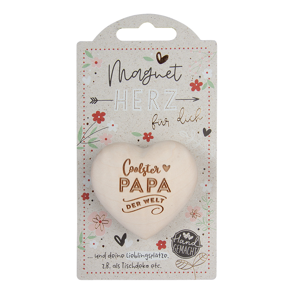 LovelyHearts - mit Magnet: "Coolster Papa der..." LovelyHearts - mit Magnet: "Coolster Papa der..."