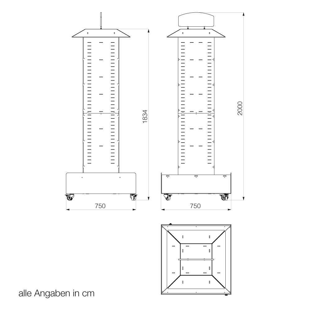 D9 Bodendisplay fix, Quattro 75, D9-47-1212 D9 Bodendisplay fix, Quattro 75, D9-47-1212