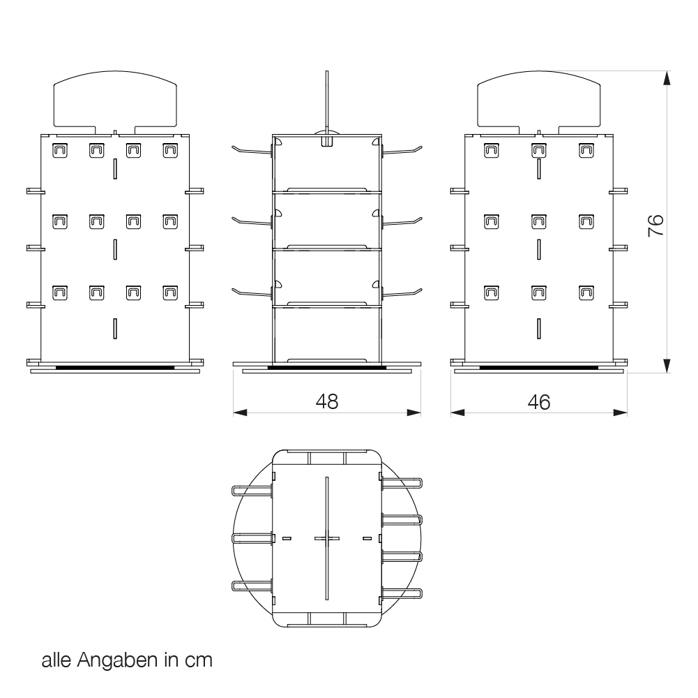 DM3 Tischdisplay drehbar, Multi, DM3-2334-12